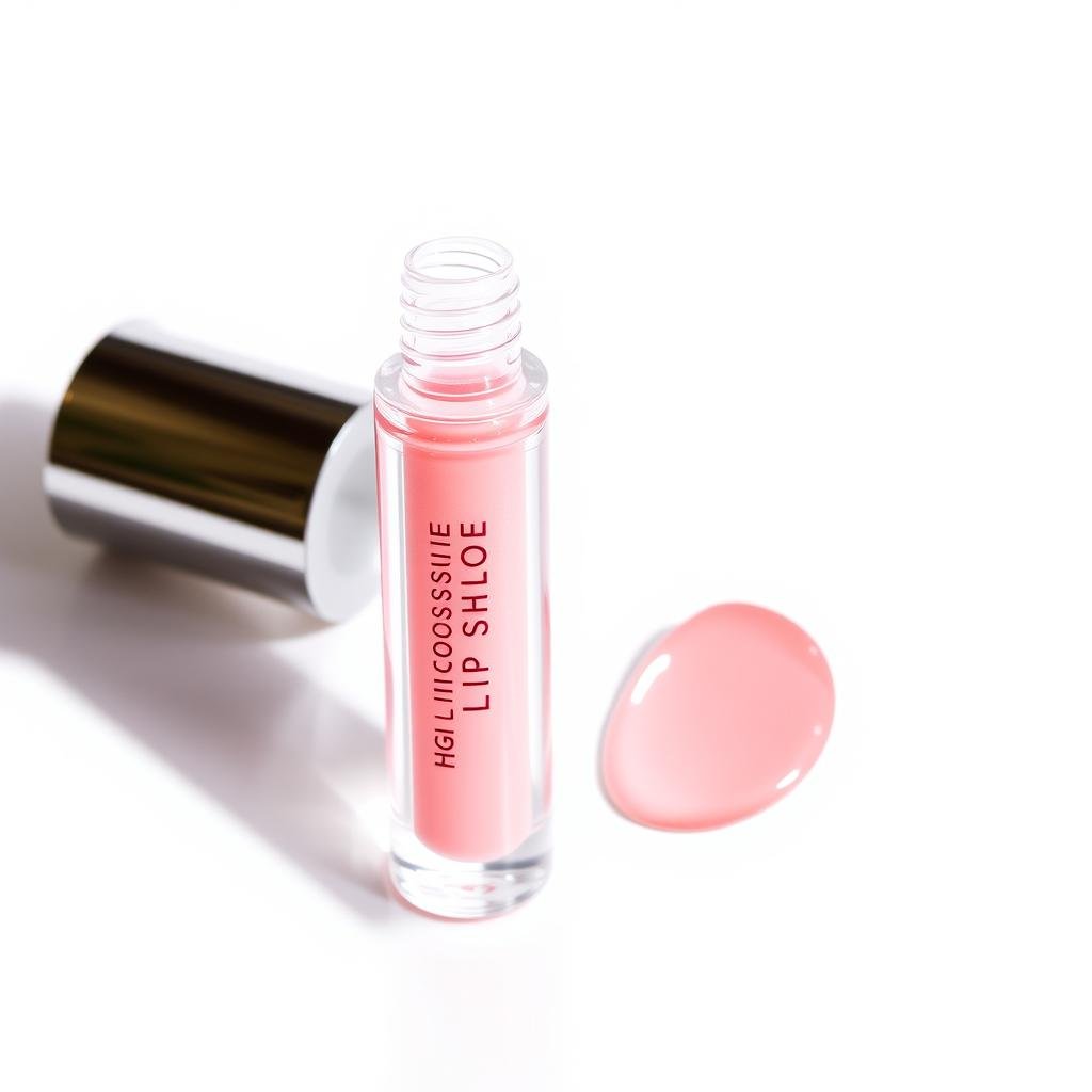 Clear lip gloss with high shine finish Clear lip gloss with high shine finish
