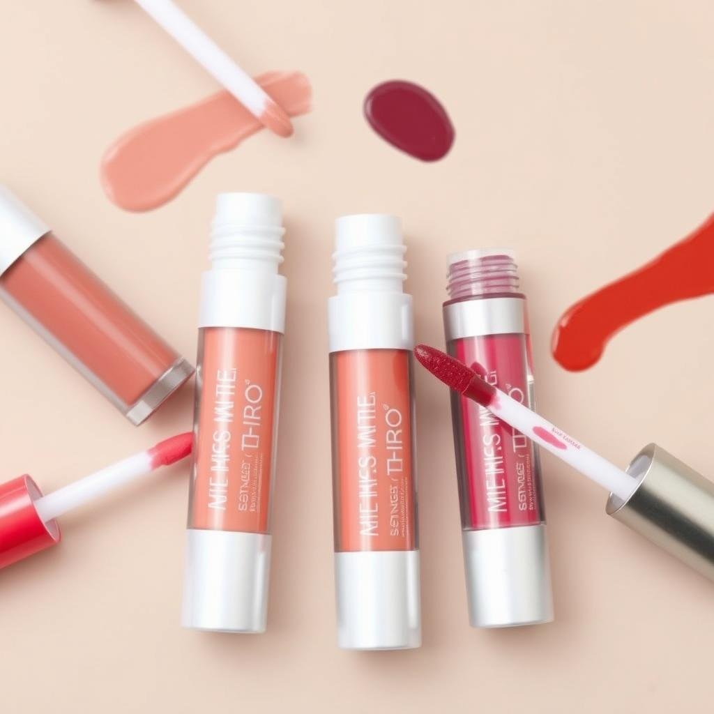 Tinted lip gloss in various shades Tinted lip gloss in various shades